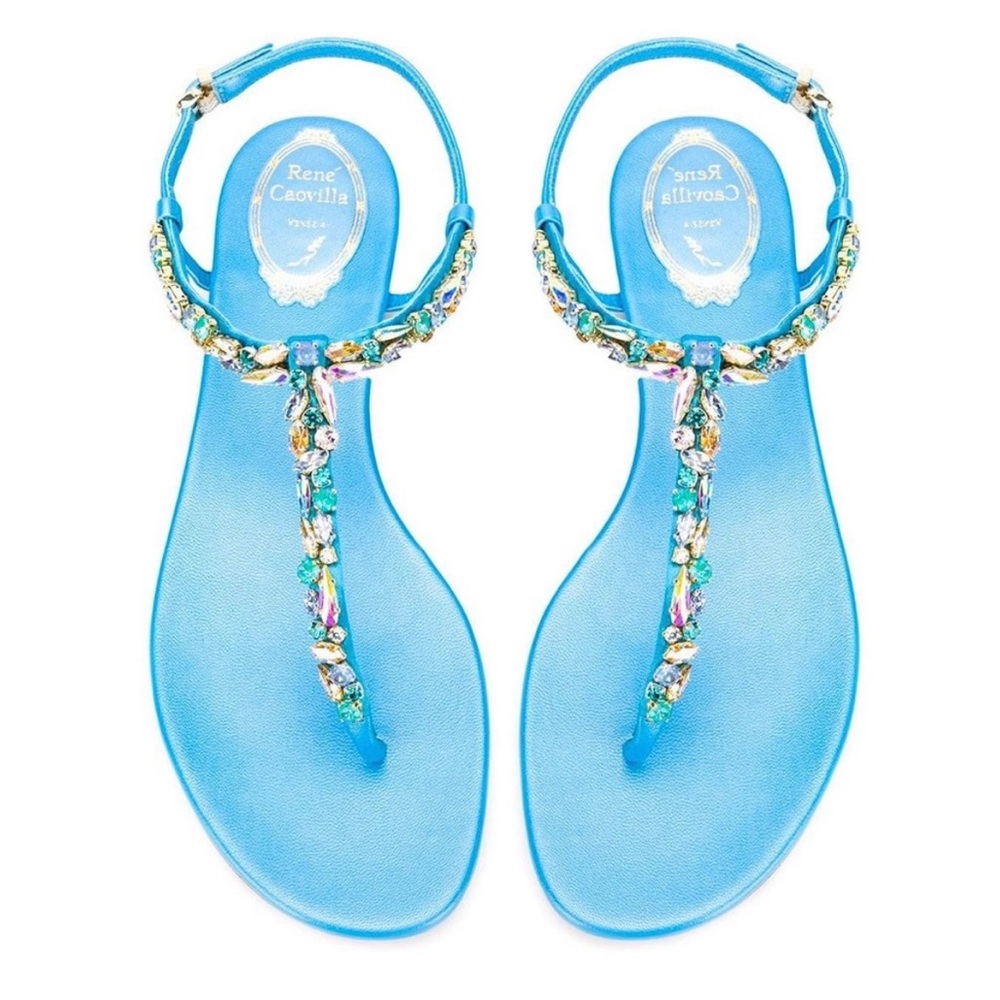 Rene Caovilla Crystal Thong Sandals - Picture 3 of 14